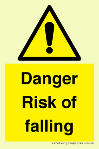 Danger Risk of falling